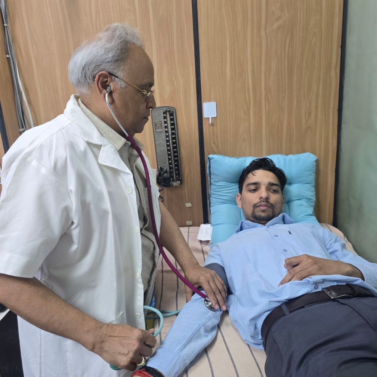 Dr Jain with Baby Patient